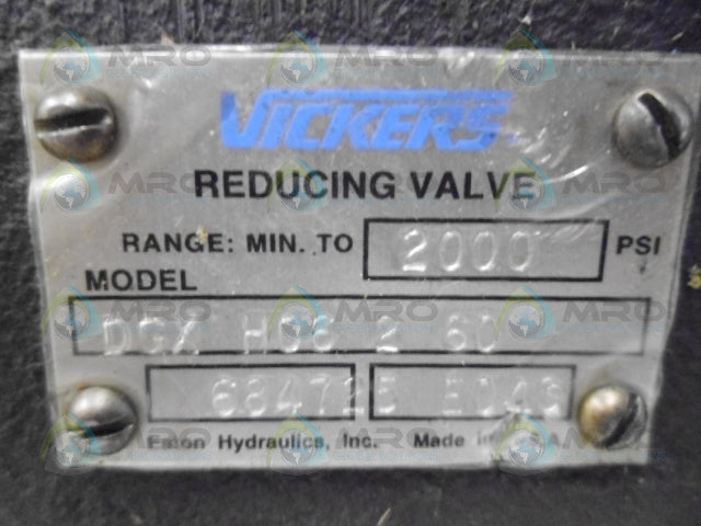 VICKERS DGXH06260 REDUCING VALVE *NEW NO BOX*