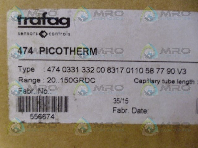 TRAFAG 474.0331-30T70 BLOCK THERMOSTAT  *NEW IN BOX*