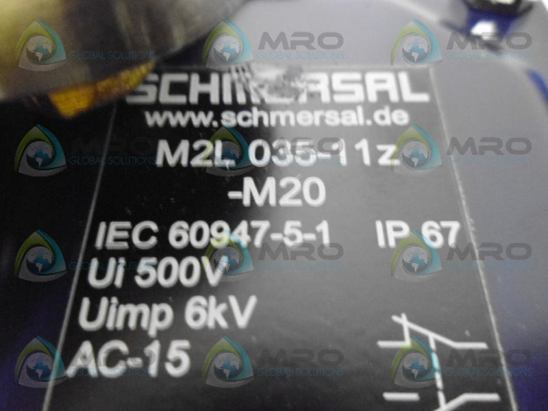 SCHMERSAL M2L-035-11Z-M20 LIMIT SWITCH *NEW NO BOX*