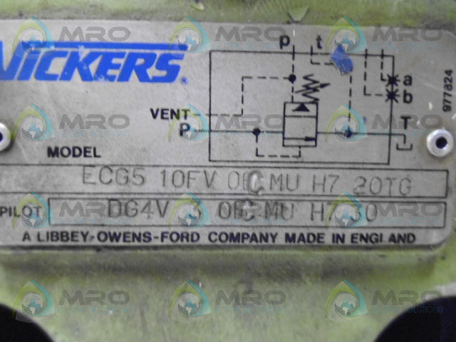 VICKERS ECG5-10FV-OC-MU-H7-20TG VALVE *USED*