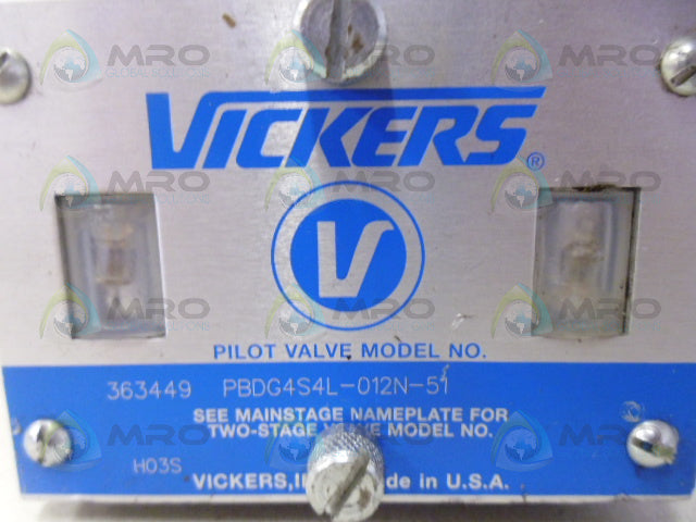 VICKERS PBDG4S4L-012N-51 DIRECTIONAL PILOT VALVE *NEW NO BOX*