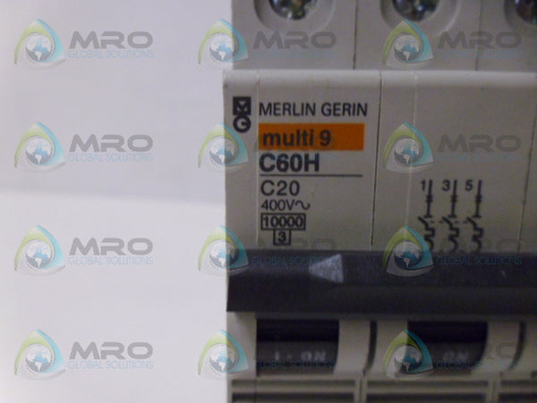 MERLIN GERIN C60H C20 CIRCUIT BREAKER 3P 20A NSNP