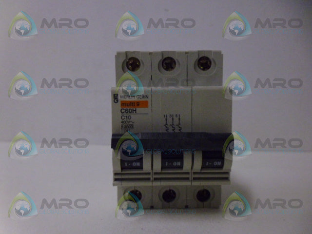 MERLIN GERIN C60H C10 CIRCUIT BREAKER 3P 10A *NEW NO BOX*