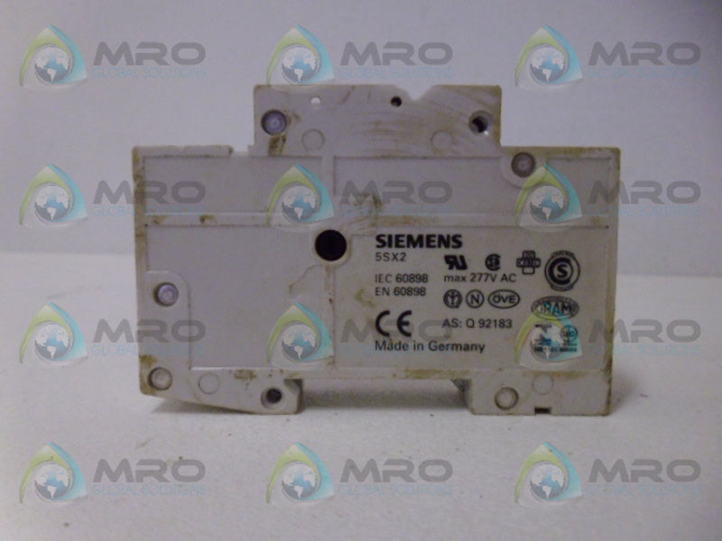 SIEMENS 5SX2106-7 CIRCUIT BREAKER 6A *USED*