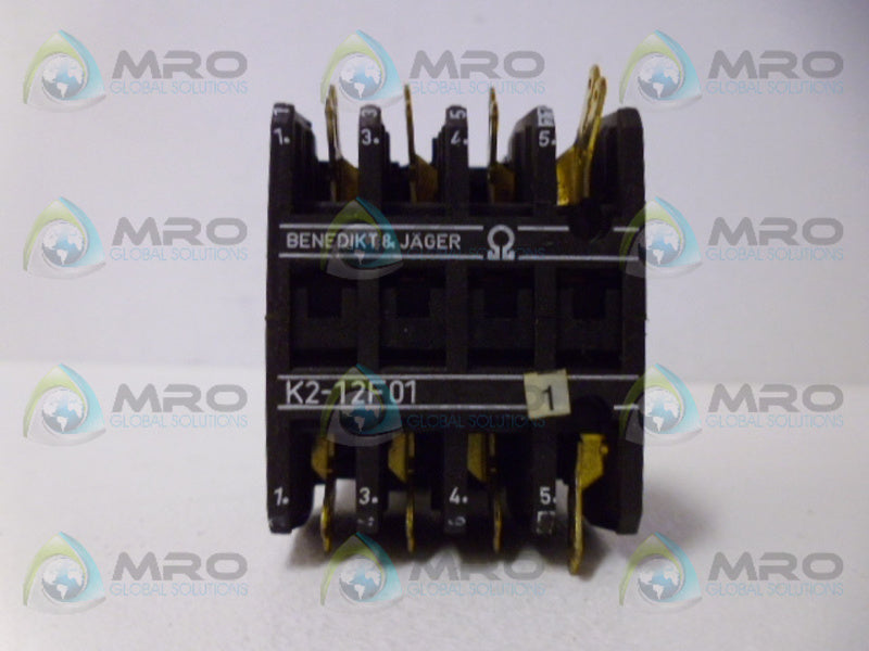 BENEDIKT AND JAGER K2-12F01 CONTACTOR *NEW NO BOX*