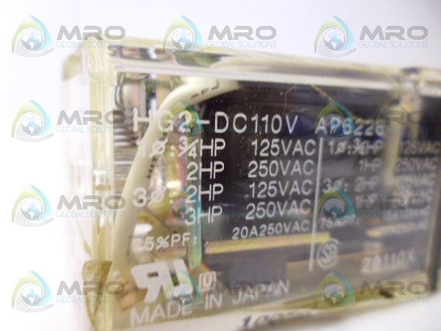 MATSUSHITA HG2-DC110V RELAY *USED*