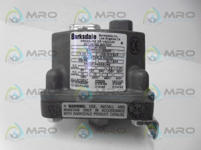 BARKSDALE D1T-M150SS ACTUATED SWITCH 1.5-150PSI *NEW IN BOX*