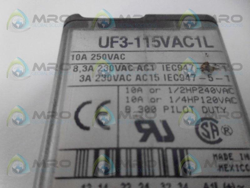 KUHNKE UF3-115VAC1L RELAY *USED*