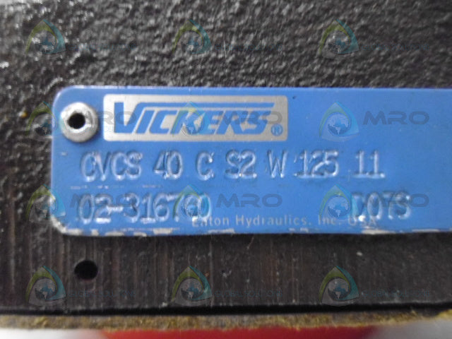 VICKERS CVCS-40-C-S2-W-125-11 HYDRAULIC RELIEF VALVE *NEW NO BOX*