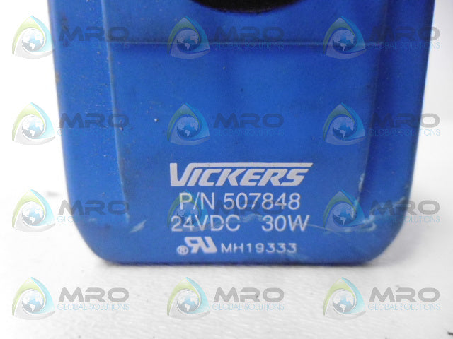 VICKERS 507848 COIL 24VDC *USED*