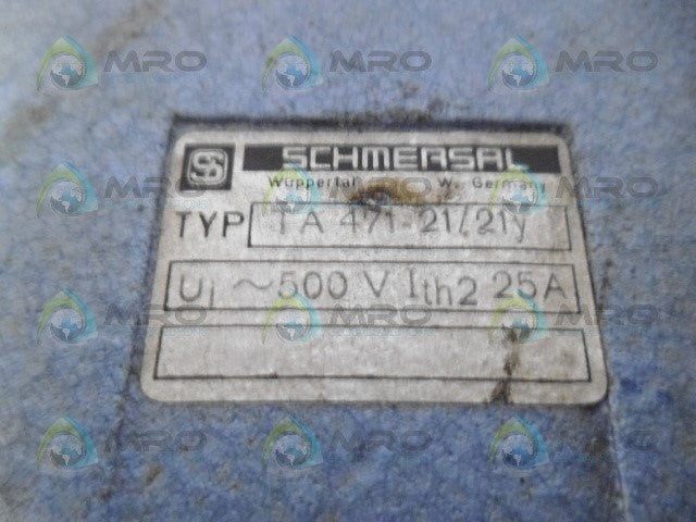 SCHMERSAL TA 471-21/21Y HEAVY DUTY LIMIT SWITCH *NEW NO BOX*