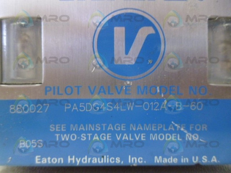 VICKERS PA5DG4S4LW-012A-B-60 HYDRAULIC CONTROL VALVE *NEW NO BOX*