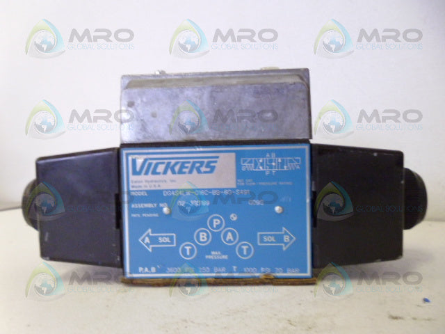 VICKERS DG4S4LW-016C-BB-60-S491 HYDRAULIC DIRECTIONAL CONTROL VALVE *NEW NO BOX*