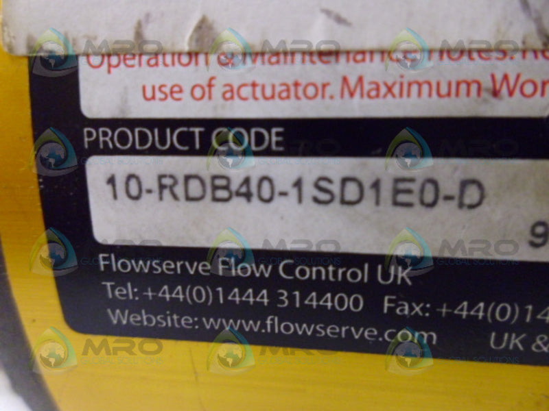NORBRO 10-RDB40-1SD1E0-D PNEUMATIC ACTUATOR VALVE UNMP