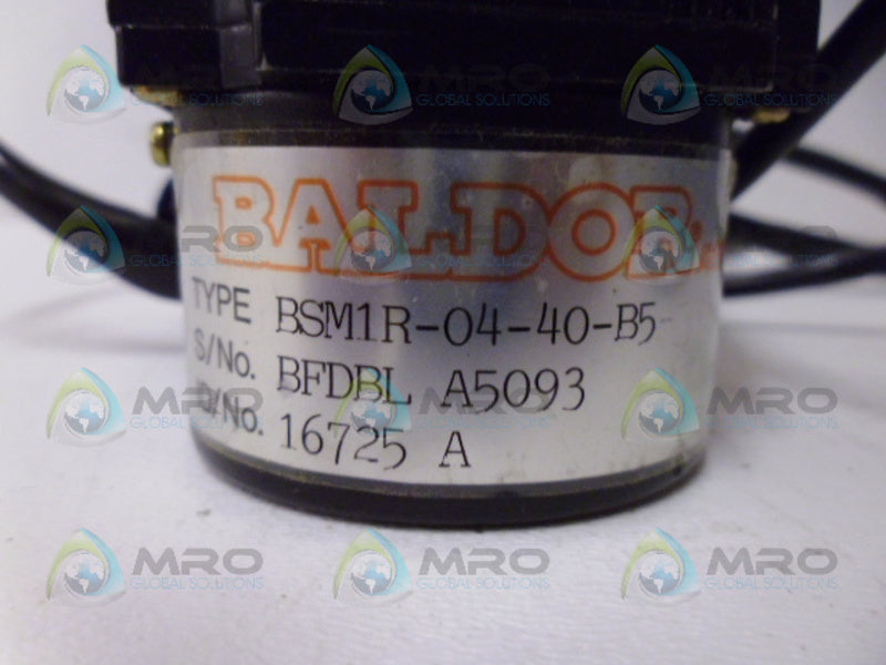 BALDOR BSM1R-04-40-B5 MOTOR  UNMP