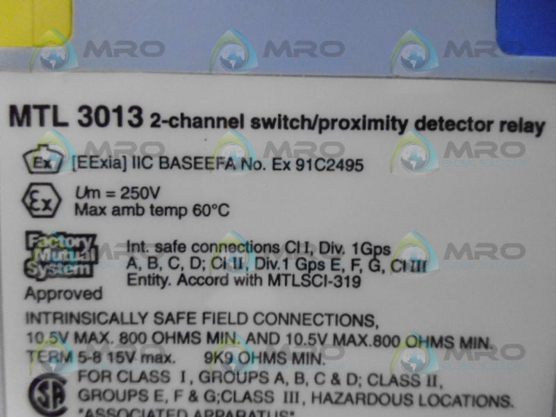 MEASUREMENT TECHNOLOGIES MTL3013 RELAY NSNP