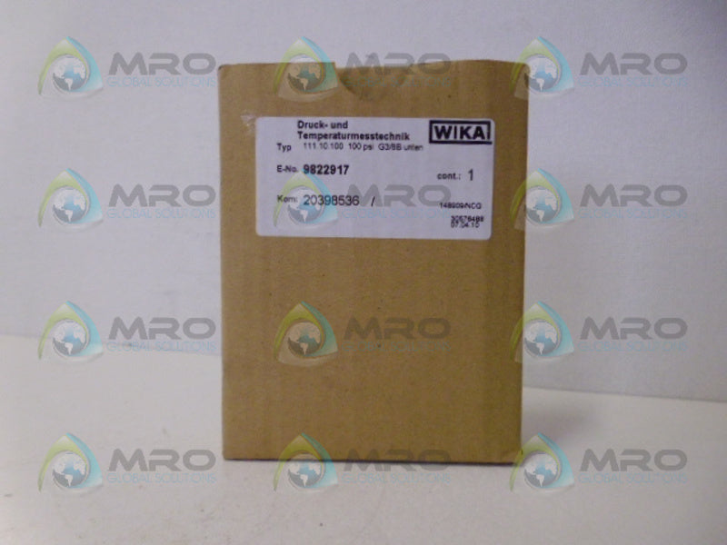 WIKA111.10.100 GUAGE 100PSI NSMP