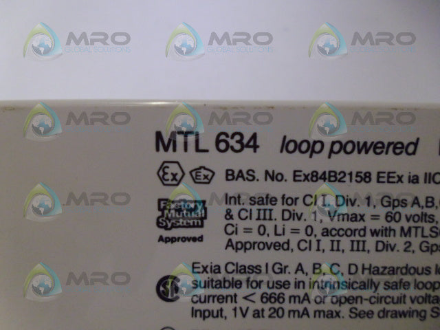 MEASUREMENT TECHNOLOGIES MTL634 LOOP POWERED IS INDICATOR *NEW NO BOX*