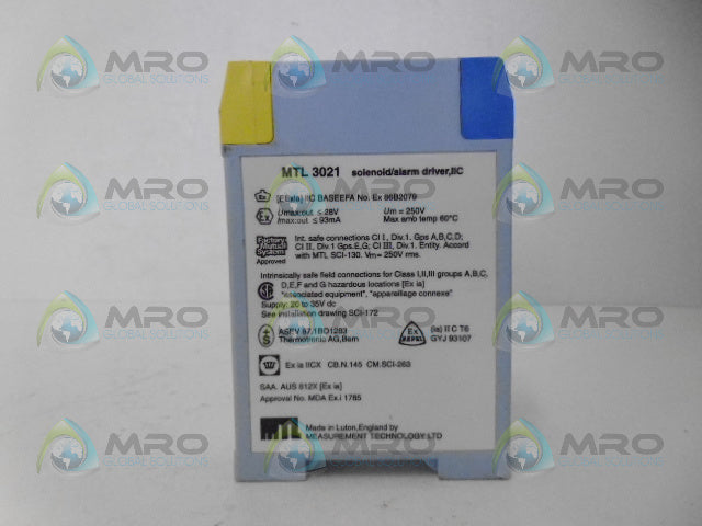 MEASUREMENT TECHNOLOGIES MTL3021 SOLENOID ALARM DRIVER *NEW NO BOX*