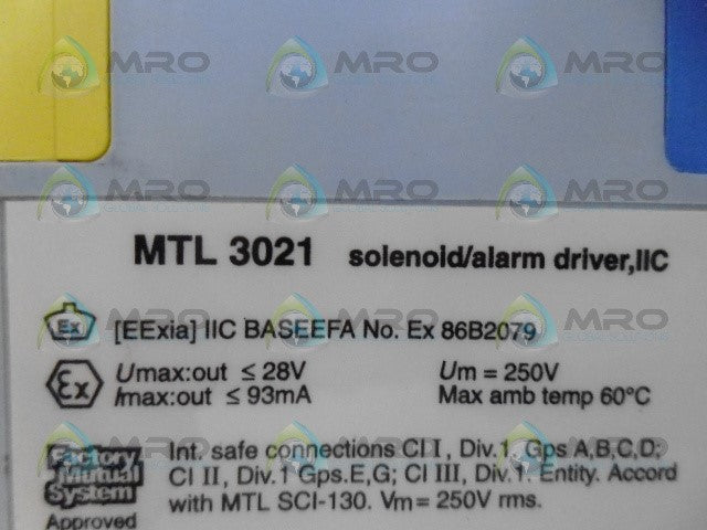 MEASUREMENT TECHNOLOGIES MTL3021 SOLENOID ALARM DRIVER *NEW NO BOX*
