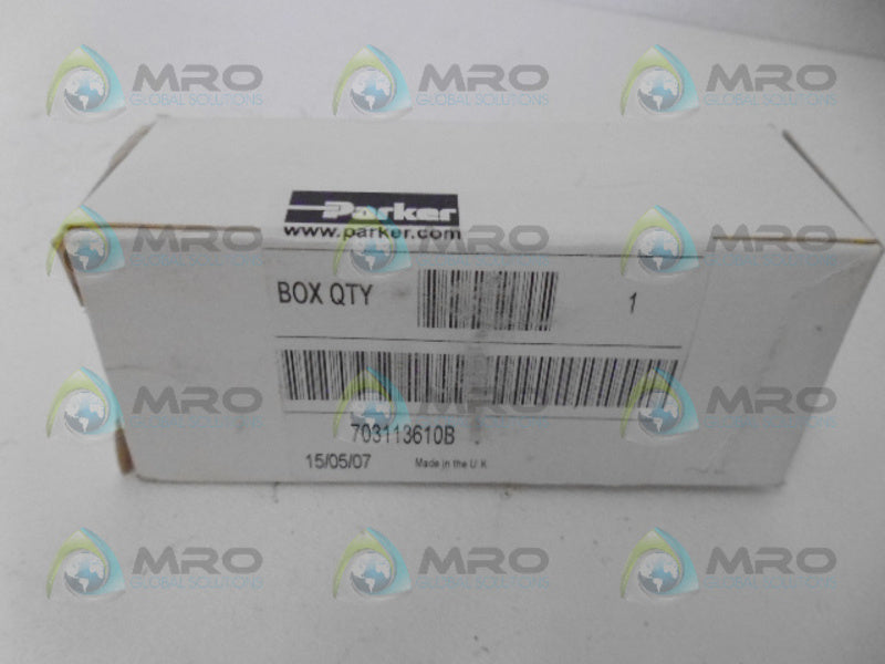 PARKER 703113610B MAXAM PUSH LOCK KEY VALVE NSMP