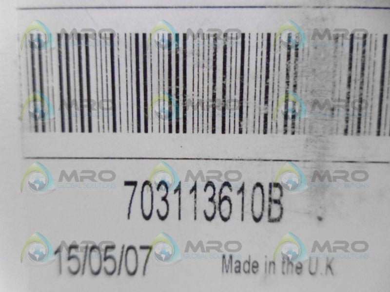 PARKER 703113610B MAXAM PUSH LOCK KEY VALVE NSMP