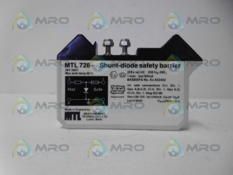 MEASUREMENT TECHNOLOGY MTL728- SHUNT DIODE SAFETY BARRIER NSNP