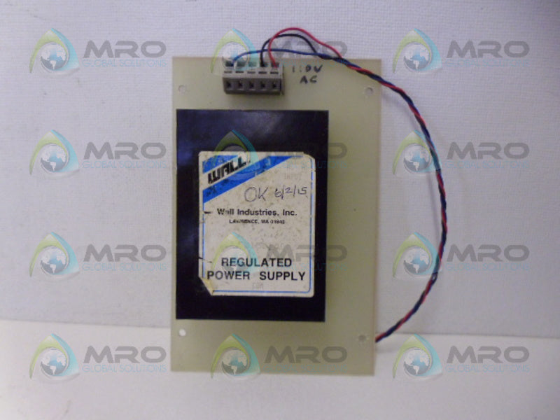 WALL W15T100 REGULATED POWER SUPPLY UNMP