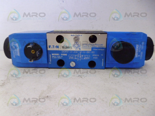 VICKERS DG4V-3-33C-M-U-B6-60 DIRECTIONAL VALVE *NEW NO BOX*