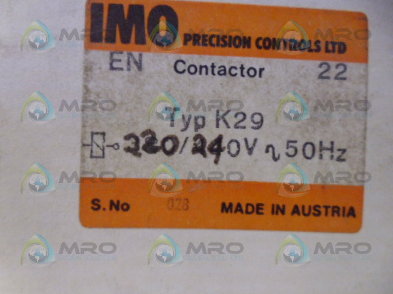 IMO K29 CONTACTOR NSMP