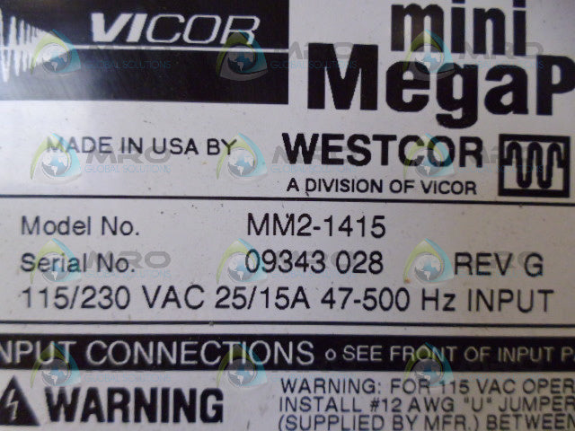 VICOR MM2-1415 POWER SULLPY *NEW NO BOX*