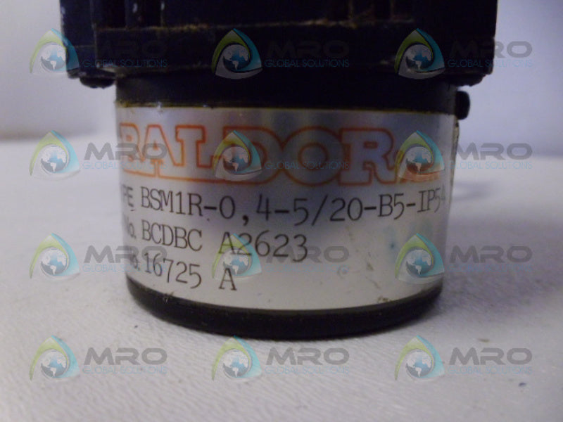 BALDOR BSM1R-0,4-5/20-B5-IP54 MOTOR UNMP