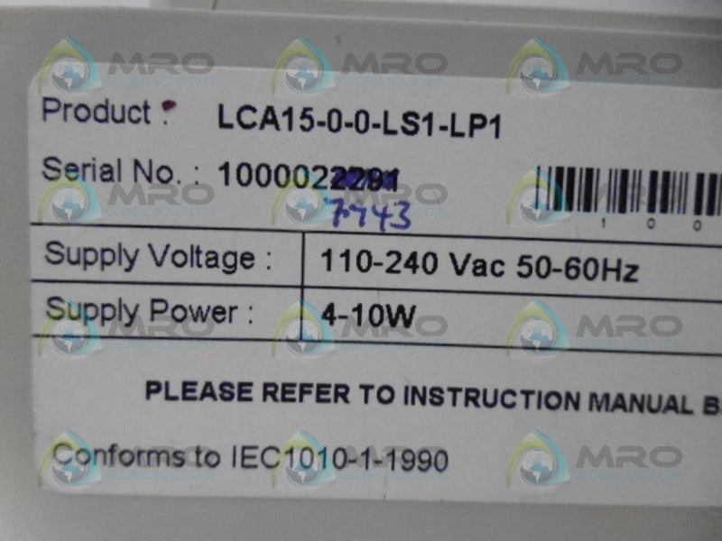 INDUSTRIAL MRO LCA15-0-0-LS1-LP1 * NEW NO BOX *