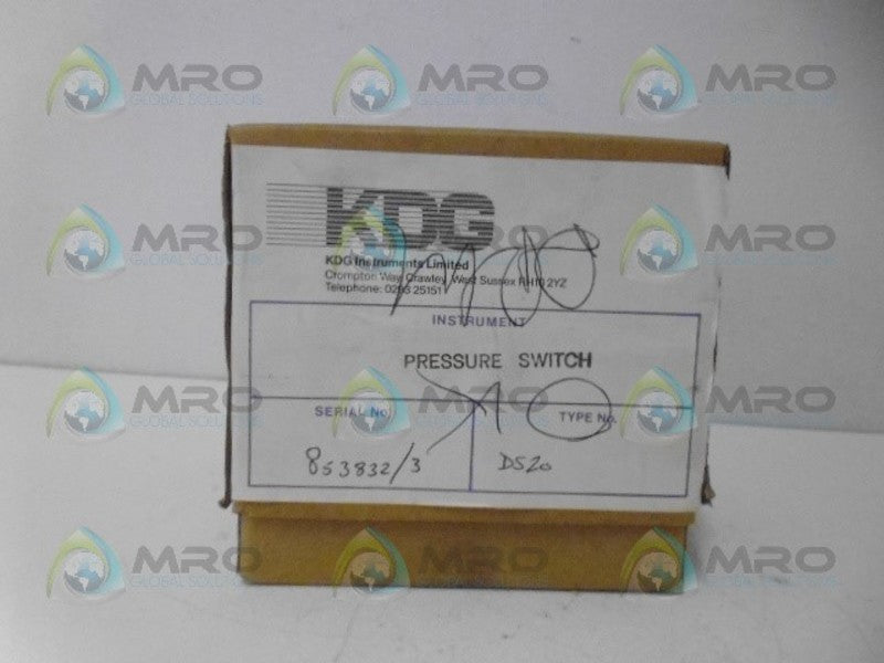 KDG DS20 PRESSURE SWITCH NSMP