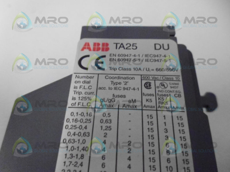 ABB TA25DU5.0 OVERLOAD RELAY *NEW IN BOX*