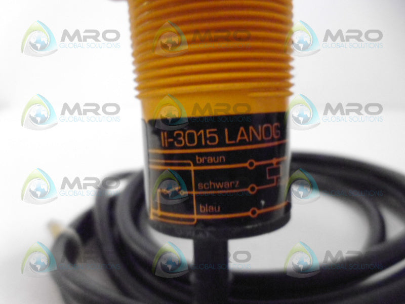 IFM EFECTOR II-3015 LANOG INDUCTIVE PROXIMITY SENSOR *USED*