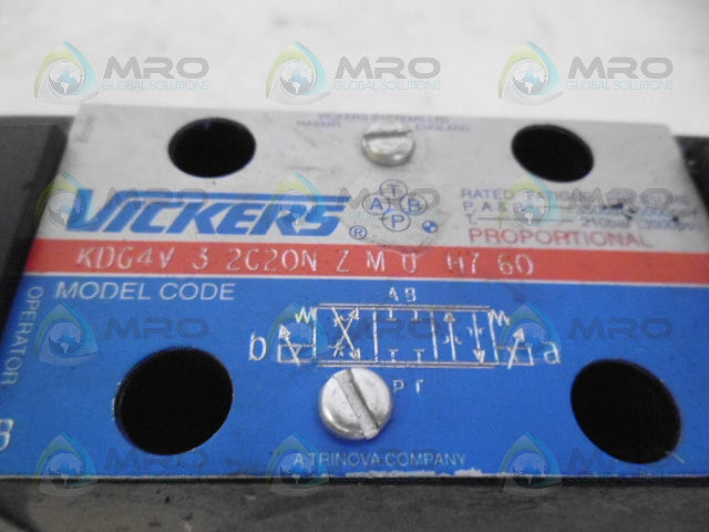 VICKERS KDG4V-3-2C20N-Z-M-U-H7-60 DIRECTIONAL VALVE *NEW NO BOX*