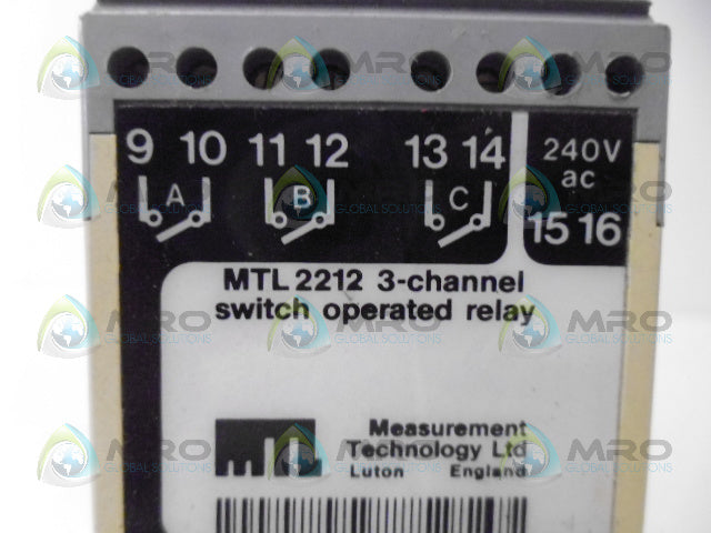 MEASUREMENT TECHNOLOGIES MTL2212 RELAY *NEW NO BOX*