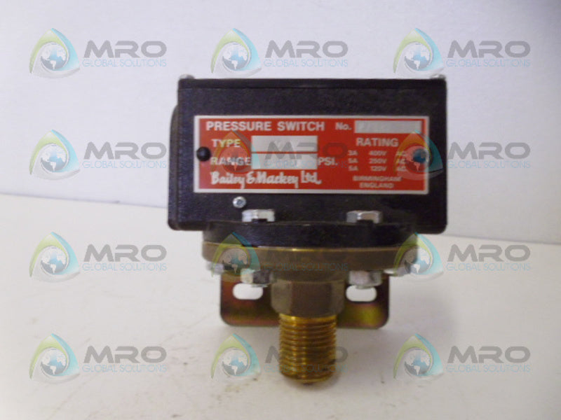 BAILEY & MACKEY 108 PRESSURE SWITCH 5-160 PSI NSNP