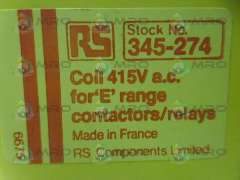RS 345-274 COIL 415V NSMP