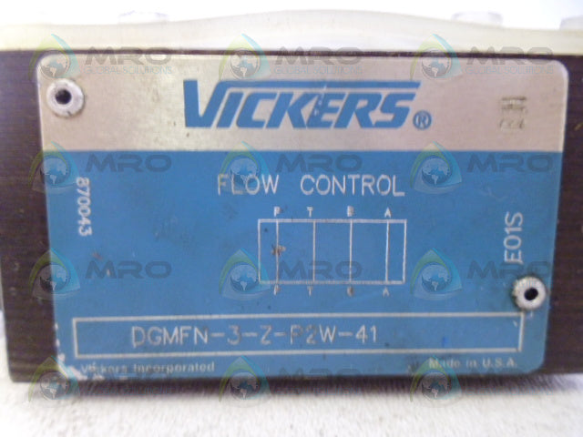 VICKERS DGMFN-3-Z-P2W-41 FLOW CONTROL VALVE *NEW NO BOX*