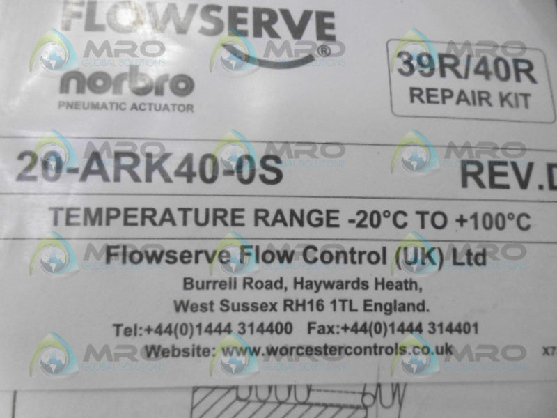 FLOWSERVE 20-ARK40-0S REV D REPAIR KIT  NSMP