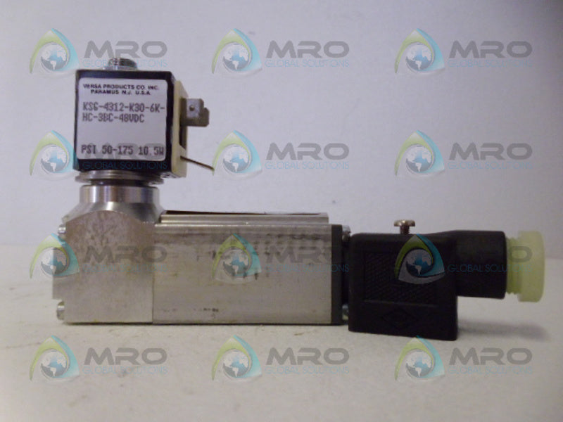 VERSA KSG-4312-K30-6K-HC-3BC-48VDC 4-WAY VALVE *NEW IN BOX*