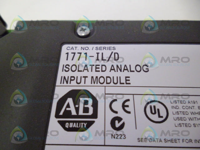 ALLEN BRADLEY 1771-IL SER. D F/W B INPUT MODULE *NEW IN BOX*