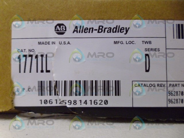 ALLEN BRADLEY 1771-IL SER. D F/W B INPUT MODULE *NEW IN BOX*