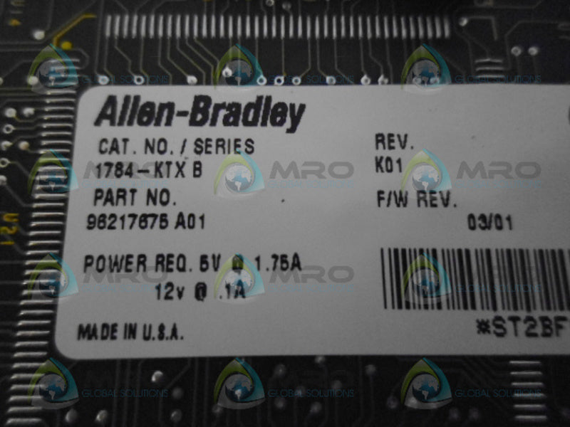 ALLEN BRADLEY 1784-KTX SER. B COMMUNICATION INTERFACE CARD *NEW IN BOX*