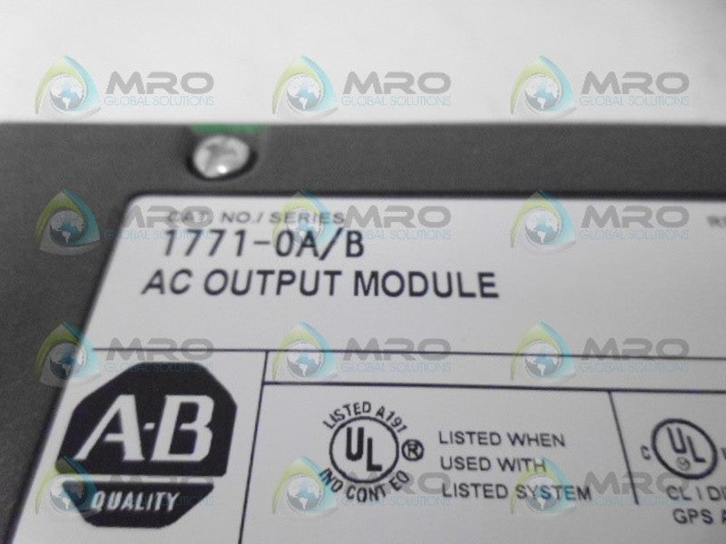 ALLEN BRADLEY 1771-0A SER. B AC OUTPUT MODULE *NEW IN BOX*