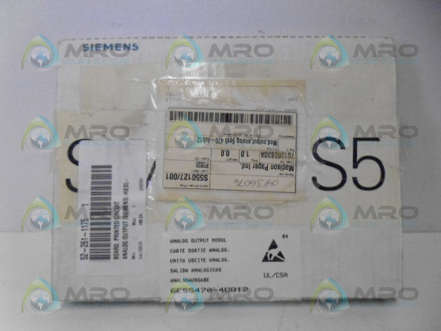 SIEMENS SIMATIC S5  6ES5470-4UB12 OUTPUT MODULE *NEW IN BOX*