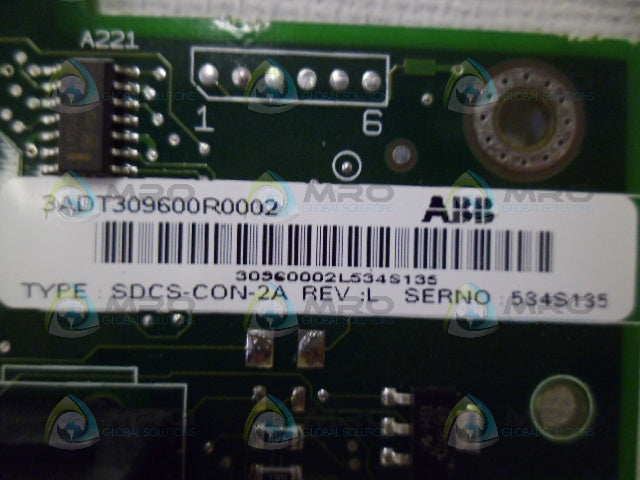 ABB 3ADT309611R6102/04 PC BOARD *USED*