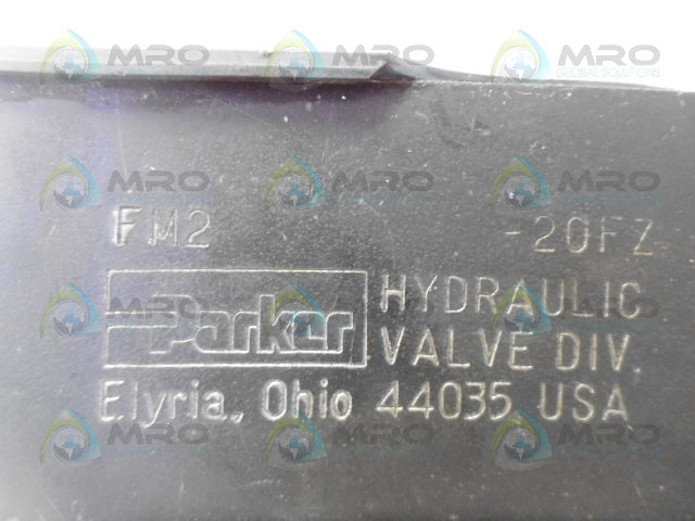 PARKER FM220 FM2-20FZ HYDRAULIC FLOW CONTROL VALVE *NEW NO BOX*